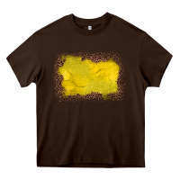 Chocolate Brown gemstone yellow leopard background Heavy Core Tee - JahusDesignShop