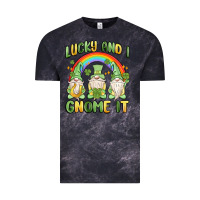 Cloud Black lucky and i gnome it Vintage Tee - MaliasSmallBusiness