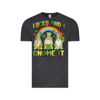 Vintage Black lucky and i gnome it Vintage Tee - MaliasSmallBusiness