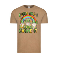 Vintage Coffee lucky and i gnome it Vintage Tee - MaliasSmallBusiness