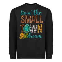Black Living The Small Town Dream Heavyweight Sweatshirt - BundleAndBundleShop
