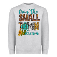 Heather Grey Living The Small Town Dream Heavyweight Sweatshirt - BundleAndBundleShop