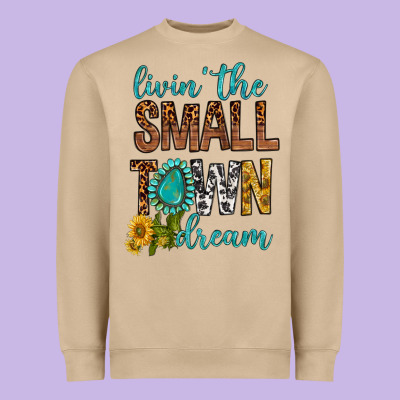 Living The Small Town Dream Heavyweight Sweatshirt Designed By Bundleandbundleshop