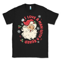 Black i love a man with a beard Classic Tee - MaliasSmallBusiness