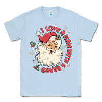 Dusty Blue i love a man with a beard Classic Tee - MaliasSmallBusiness