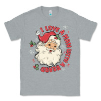 Heather Grey i love a man with a beard Classic Tee - MaliasSmallBusiness