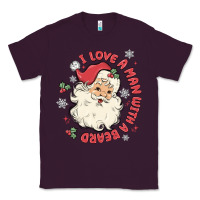 Plum i love a man with a beard Classic Tee - MaliasSmallBusiness