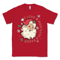 Red i love a man with a beard Classic Tee - MaliasSmallBusiness