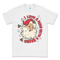 White i love a man with a beard Classic Tee - MaliasSmallBusiness