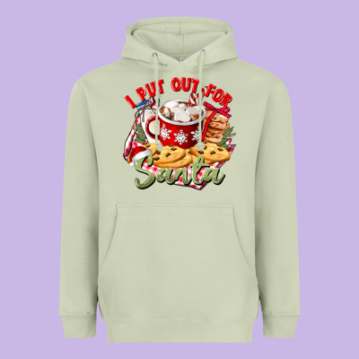 I Put Out For Santa Heavyweight Hoodie Designed By Cowgirlartshop