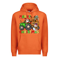 Carrot merry christmas crew tractor Premium Hoodie - CowGirlArtShop