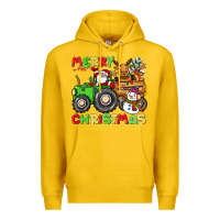 Lemon merry christmas crew tractor Premium Hoodie - CowGirlArtShop