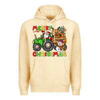 Pina Colada merry christmas crew tractor Premium Hoodie - CowGirlArtShop