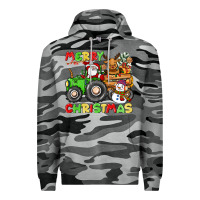 Slate Camo merry christmas crew tractor Premium Hoodie - CowGirlArtShop