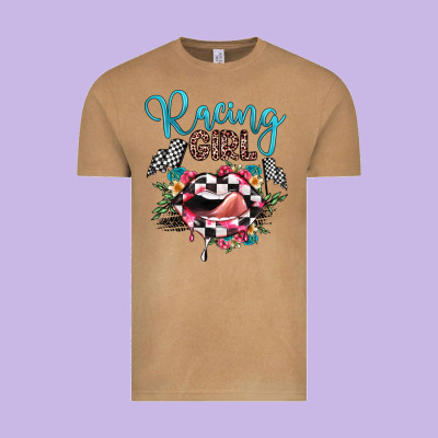 Racing Girl Vintage Tee Designed By Jahusdesignshop