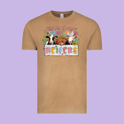 Happy Easter Heifers Vintage Tee Designed By Maliassmallbusiness