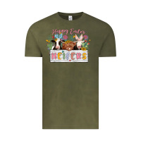 Vintage Olive happy easter heifers Vintage Tee - MaliasSmallBusiness