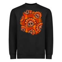 Black Thanksgiving Turkey With Tartan Patch Heavyweight Sweatshirt - BundleAndBundleShop