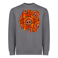 Storm Thanksgiving Turkey With Tartan Patch Heavyweight Sweatshirt - BundleAndBundleShop