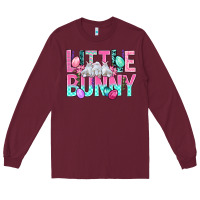 Burgundy Little Bunny Easter Long Sleeve Tee - BundleAndBundleShop