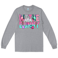 Heather Grey Little Bunny Easter Long Sleeve Tee - BundleAndBundleShop