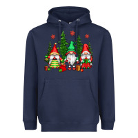 Navy christmas gnomies Heavyweight Hoodie - CowGirlArtShop