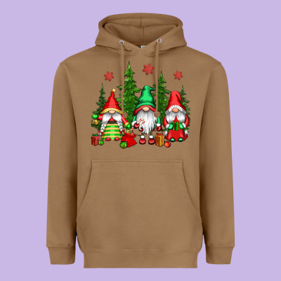 Christmas Gnomies Heavyweight Hoodie Designed By Cowgirlartshop