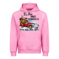 Fuchsia Pink it's the most wonderful time of the year Urban Hoodie - FaDigitalArtStudio