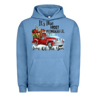 Pigment Pebble Blue it's the most wonderful time of the year Urban Hoodie - FaDigitalArtStudio