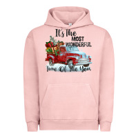 Pigment Salmon it's the most wonderful time of the year Urban Hoodie - FaDigitalArtStudio