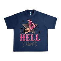Navy the hell i wont cowgirl Urban Heavy Tee - MaliasSmallBusiness
