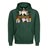 Sports Green Personalized Halloween Ghost Cat Zipper Hoodie - texasbilliewilder