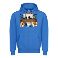 True Royal Personalized Halloween Ghost Cat Zipper Hoodie - texasbilliewilder