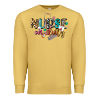 Antique Gold nurse on duty Premium Sweatshirt - CowGirlArtShop