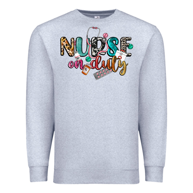 Nurse On Duty Premium Sweatshirt by CowGirlArtShop | Teevron
