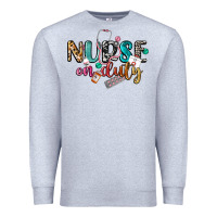 Heather Grey nurse on duty Premium Sweatshirt - CowGirlArtShop