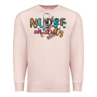 Pale Pink nurse on duty Premium Sweatshirt - CowGirlArtShop