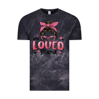 Cloud Black one loved mama messy bun Vintage Tee - MaliasSmallBusiness