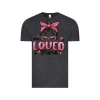 Vintage Black one loved mama messy bun Vintage Tee - MaliasSmallBusiness