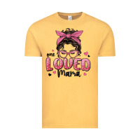 Vintage Mustard one loved mama messy bun Vintage Tee - MaliasSmallBusiness