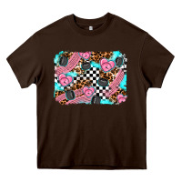 Chocolate Brown race day background Heavy Core Tee - AdoDesignShop