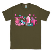 Army Green lash hustler with eyelashes coffee cups Classic Tee - NancyCooperArtShop