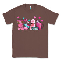 Chestnut lash hustler with eyelashes coffee cups Classic Tee - NancyCooperArtShop