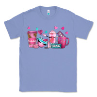 Colony Blue lash hustler with eyelashes coffee cups Classic Tee - NancyCooperArtShop