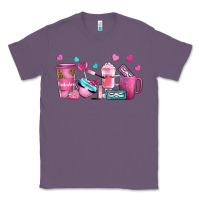 Lavender lash hustler with eyelashes coffee cups Classic Tee - NancyCooperArtShop