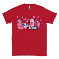 Red lash hustler with eyelashes coffee cups Classic Tee - NancyCooperArtShop