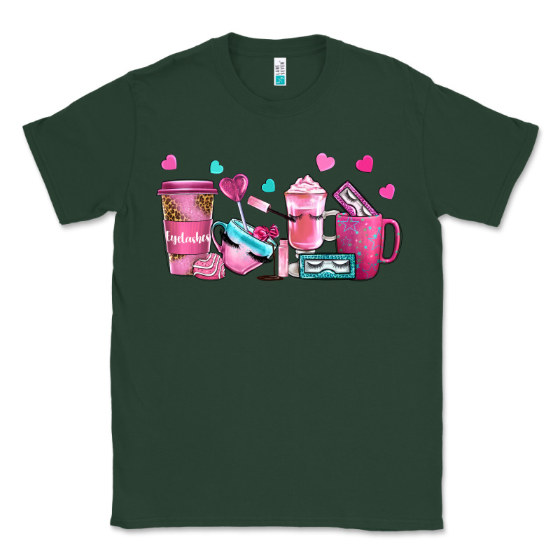 Lash Hustler With Eyelashes Coffee Cups Classic Tee by NancyCooperArtShop | Teevron