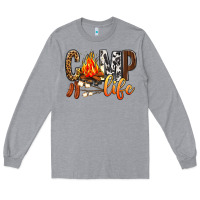 Heather Grey Camp Life Long Sleeve Tee - BundleAndBundleShop