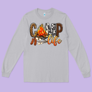 Camp Life Long Sleeve Tee Designed By Bundleandbundleshop