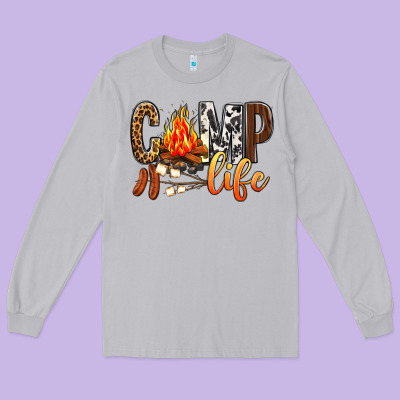 Camp Life Long Sleeve Tee Designed By Bundleandbundleshop
